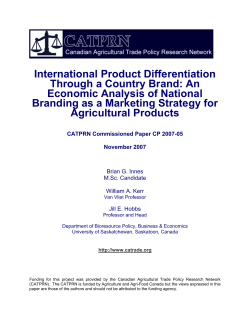 International Product Differentiation Through a