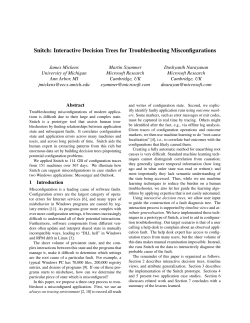 Snitch: Interactive Decision Trees for Troubleshooting