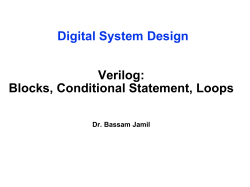 Digital System Design Verilog: Blocks, Conditional Statement, Loops