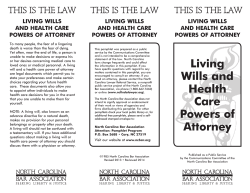 Living Wills and Health Care Powers of Attorney