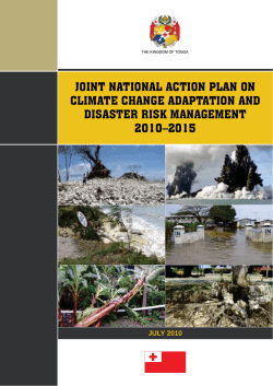 joint national action plan on climate change adaptation and disaster