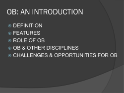 OB: AN INTRODUCTION