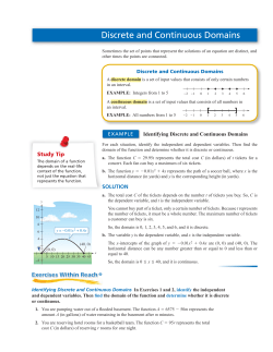 Discrete and Continuous Domains