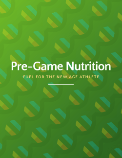 Pre-Game Nutrition