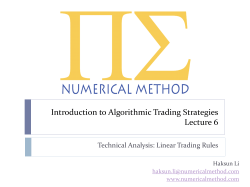Introduction to Algorithmic Trading
