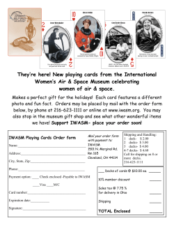 They`re here! New playing cards from the International Women`s Air