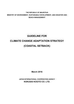 guideline for climate change adaptation strategy (coastal setback)