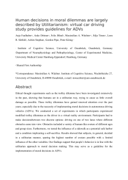 Human decisions in moral dilemmas are largely described by