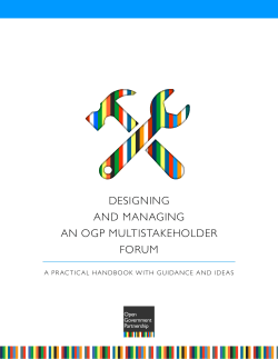 designing and managing an ogp multistakeholder forum