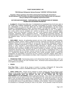 Official Rules - Puget Sound Energy