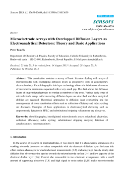 Microelectrode Arrays with Overlapped Diffusion Layers as