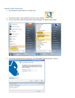 identity finder instructions.