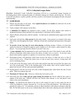 league rules - snohomish youth volleyball association