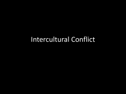 Intercultural Conflict