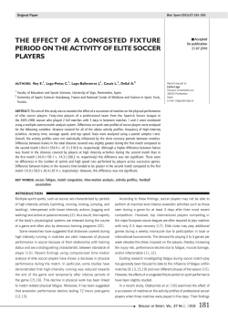 the effect of a congested fixture period on the