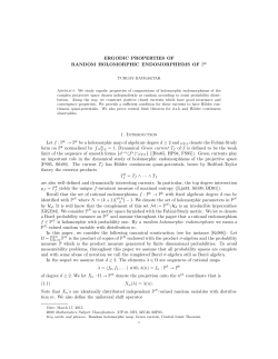 ERGODIC PROPERTIES OF RANDOM