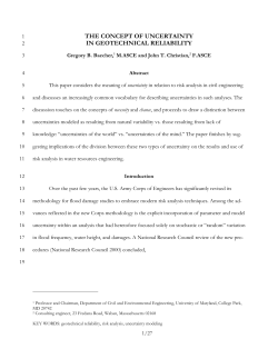 Conference_the Concept Of Uncertainty In Geotechnical
