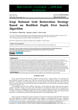 Iraqi National Grid Restoration Strategy Based on Modified Depth