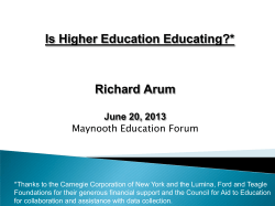 Prof Richard Arum - Maynooth University