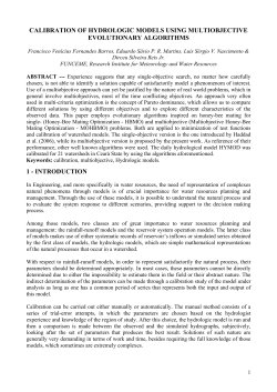calibration of hydrologic models using multiobjective evolutionary