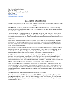 CMAC GOES GREEN IN 2017