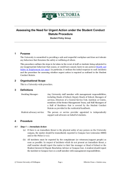 Assessing the Need for Urgent Action under the Student Conduct