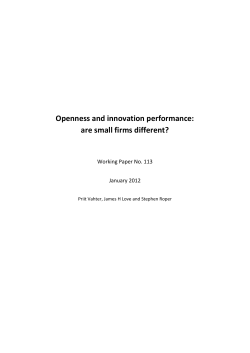 Openness and innovation performance: are small firms different?