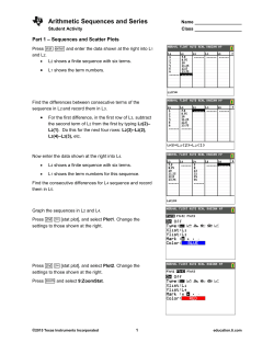 Arithmetic Sequences - TI Education