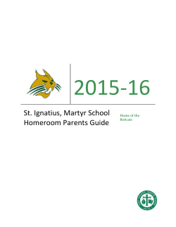 PTO Parent Guide 2015-2016 - St. Ignatius Martyr School
