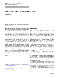 Developing a theory of mathematical growth | SpringerLink