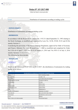 Notice N&deg; AV-2017-008 - Bourse de Casablanca