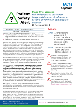 Patient Safety Alert