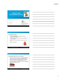 Development and Impact Fees