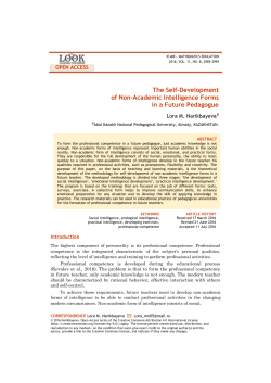 The Self-Development of Non-Academic Intelligence - G