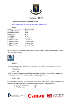 Auckland Grammar School 1st XI Hockey Team 2009