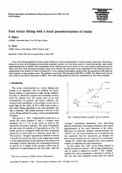 Fast vertex fitting with a local parametrization of tracks