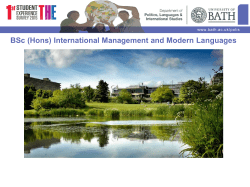 BSc (Hons) International Management and Modern
