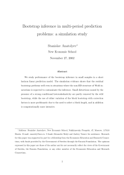 Bootstrap inference in multi-period prediction problems: a simulation