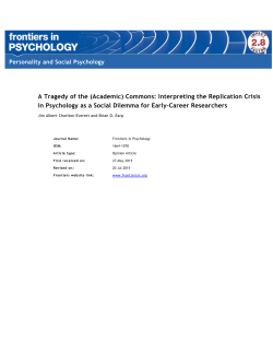 A Tragedy of the (Academic) Commons: Interpreting