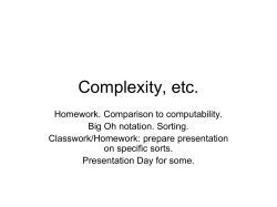 Complexity, etc.