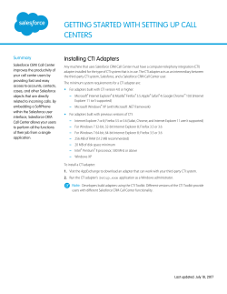 Getting Started with Setting Up Call Centers