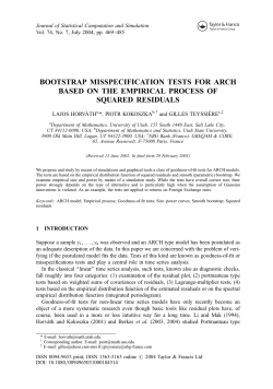 bootstrap misspecification tests for arch based on the empirical
