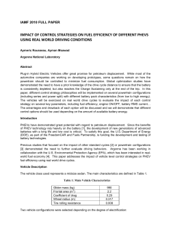 impact of control strategies on fuel efficiency of different