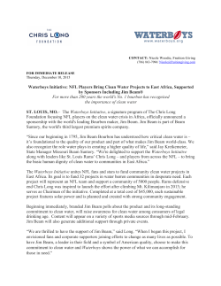 NFL Players Bring Clean Water Projects to East Africa, Supported by