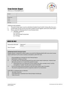 Event Review Format