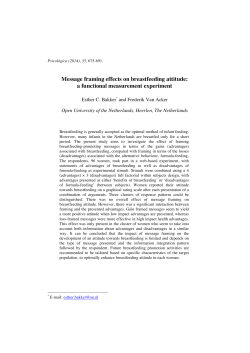 Message framing effects on breastfeeding attitude: a functional