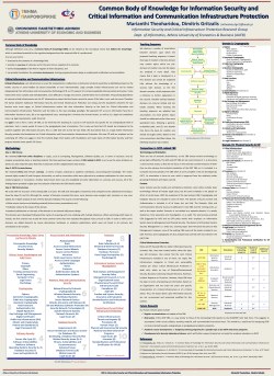 Common Body of Knowledge for Information Security