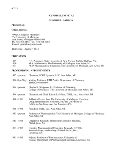 Amidon/CV - UM College of Pharmacy