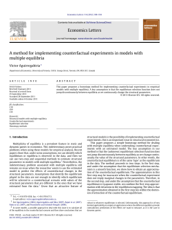 A method for implementing counterfactual experiments in models