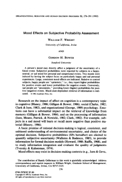 Mood Effects on Subjective Probability